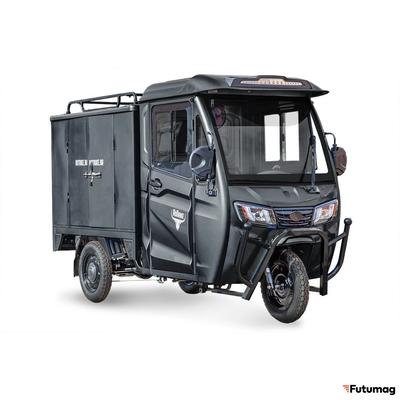 Грузовой электротрицикл Rutrike КАРГО Кабина Дуал черный
