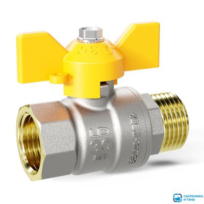 Кран газ шаровой 3/4&#039;&#039; вн/вн бабочка LD PRIDE