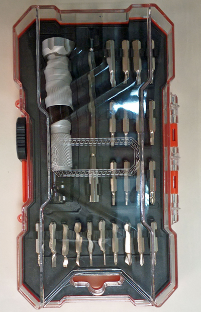 Набор бит TORX T5-Т15, PH000-PH1, PZ0-1, SL, HEX, 24 предмета, Б380324