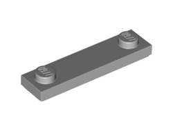 Plate, Modified 1 x 4 with 2 Studs with Groove, Light Bluish Gray (41740 / 6257593)