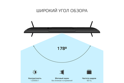 Телевизор Harper 50U661TS  50"  4K  Яндекс ТВ  Черный