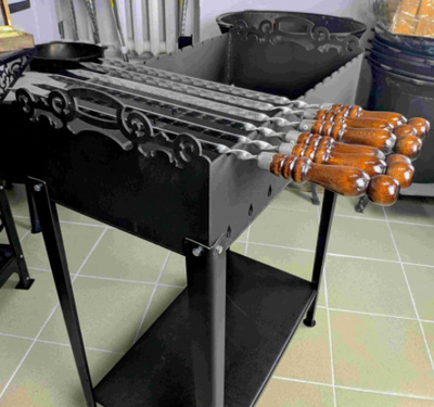 Высокий мангал, толщина 4мм (соты/узоры)