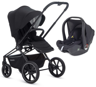 Коляска прогулочная и автокресло Labala Raiz Lite Line 2023 Night black (Rant Carry)