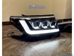 Фары Toyota Land Cruiser 200 в стиле 300 LED, бегающие