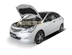 Амортизаторы капота, 2 шт. АвтоУпор для Hyundai Solaris I / I рестайлинг 2010-2014 / 2014-2017