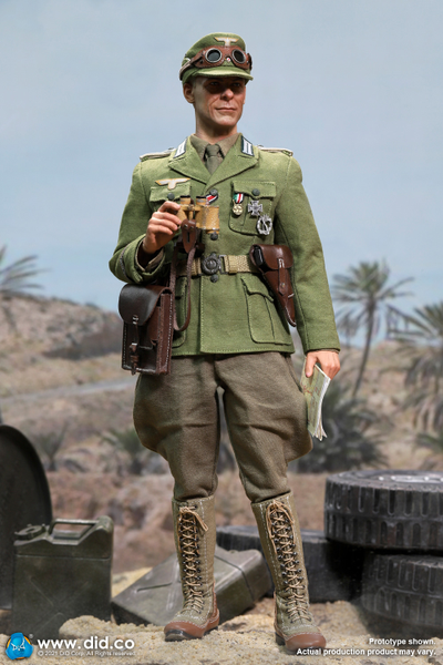 Капитан немецкого Африканского корпуса - КОЛЛЕКЦИОННАЯ ФИГУРКА 1/6 WW2 German Afrika Korps Infantry Captain – Wilhem (D80151) - DID