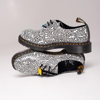 Ботинки Dr. Martens 1461 Keith Haring черно-белые женские