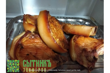 Свинина горячего копчения из печи на дровах