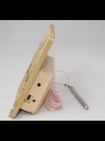 Высокотемпературный термометр для бани ТЭС-Люкс Pt "Шайка" в корпусе из липы с герметичным датчиком