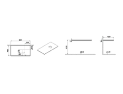 Столешница, Vitra Origin, 120 см, правосторонняя, черный дуб, 65927
