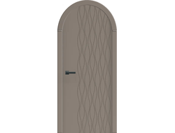 Арочная дверь Лайн 4 в цвете графит