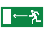 Направление к эвакуационному выходу налево Е 04