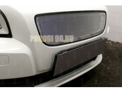 Защита радиатора Volvo S40 II (рестайлинг) 2007-2012 3D chrome верх (устанавливается вместо штатной)