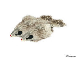TRIOL Игрушка для кошек - Мышь меховая серая, 10 см (1 шт). Артикул: M004G