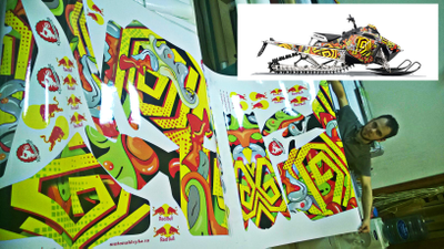 Наклейки на снегоход Polaris PRO RMK 2011-2015 #230