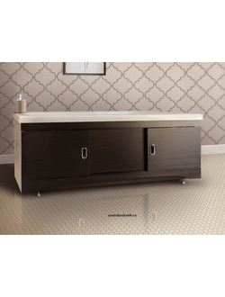 Экран для ванны раздвижной 150 160 170 180 см МДФ Аляванн цвет венге