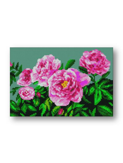 Алмазная мозаика Anya Куст розовых пионов-20х30см.