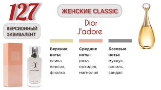 Духи женские EC Classic 127, 50 мл Версионный эквивалент Dior J’adore