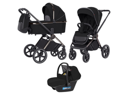 Коляска 3в1 Carrello Ultimo CRL-6521 Sable Black CHROME 2024