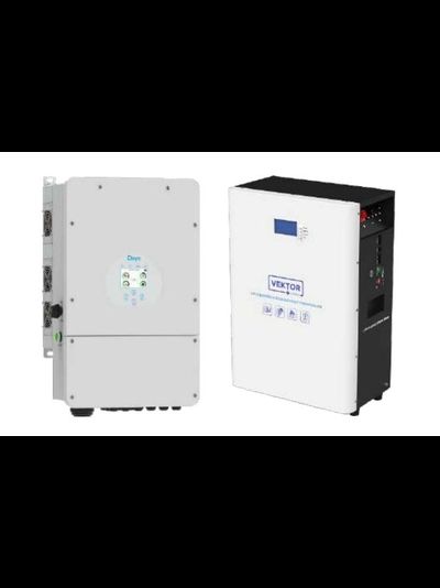 Комплект 3 для резервного питания (Deye+Vektor) мощностью 8 кВт и емкостью 15,36 кВт*ч