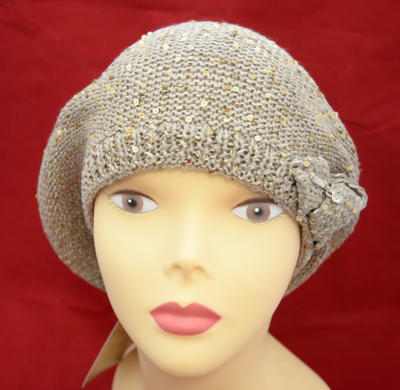 Летний берет вязаный Vizio Италия 5050 золото