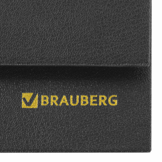 Планинг настольный недатированный (305х140 мм) BRAUBERG "Select", балакрон, 60 л., черный, 123797