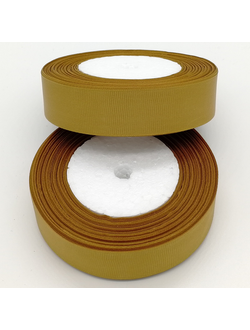 Репсовая лента 25 мм, цвет охристо коричневый