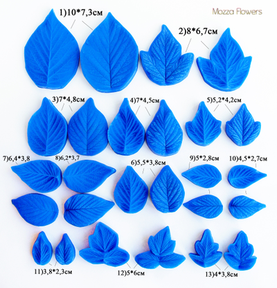 "Лист малины" Силиконовый молд  (вайнер)