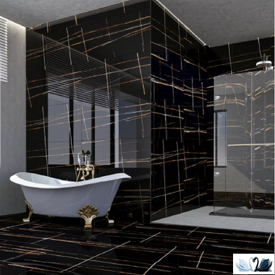 Керамогранит Maimoon Black Lorence 60 х 120 см highglossy черный полированный