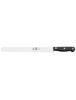 Нож для нарезки 300/420 мм. черный с волн. кромкой TECHNIC Icel /6/