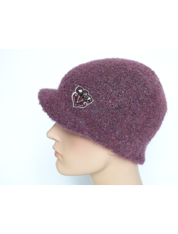 Бордовая кепка жокейка женская Vizio Италия 8033 V