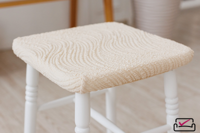 Чехол на табурет Жаккард Волна  Шампань (2 ШТУКИ). Россия