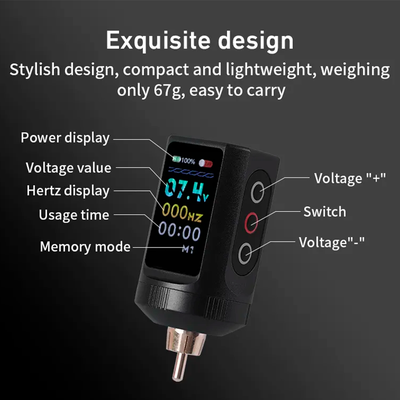 Беспроводной блок питания Yilong B50 Tattoo Power Pack RCA Black