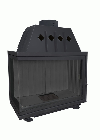 Каминная топка Экокамин Альфа 1000 L два стекла левая