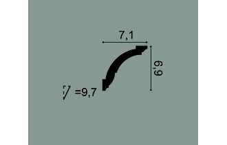 Карниз CX100 - 6,9*7,1*200см