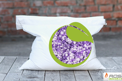 Насыпные свечи RosCandles цветной микс: сиреневые "Сиреневый" + белые "Бизнес" - мешок 10 кг