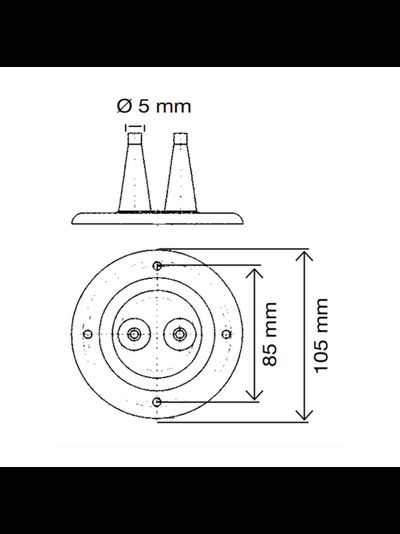 Кожух для тросов газ-реверс Can-SB CU2801 Ø105 мм серый