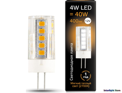 Gauss LED T10 4w 827/840 12v G4