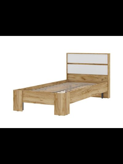 Хелен КР 01 Кровать 0.9х2.0 Крафт золотой/Белый шагрень (ортопедическое основание)