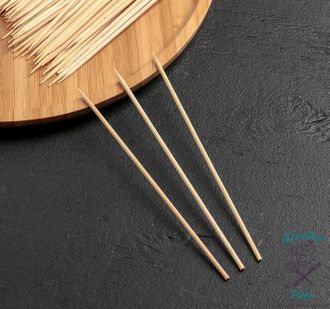 Набор шампуров деревянных 15 см 85-90 шт, диаметр 3 мм