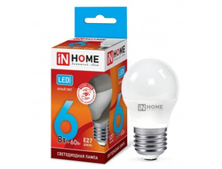 Лампа светодиодная ASD/inHome VC шар P45 E27 6W(540lm) 4000К 4K 83x45 (без пульсации) 0532