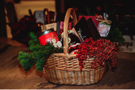 Оформление подарочных корзин