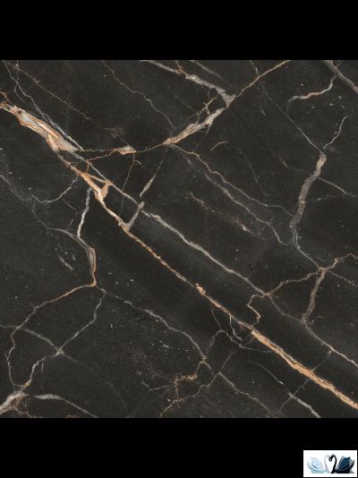 Керамогранит Eurotile Mirra Black Pol 60x60 см 7930138705320, черный, глянцевый