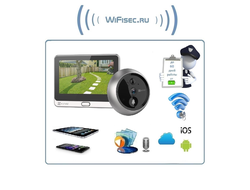 EZVIZ CS-DP2C-A0-6E2WPFBS  - Автономный WiFi надверный комплект вызывная панель видеодомофона и монитор 4,3" с DVR, Full HD