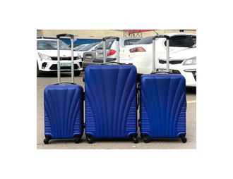 Комплект из 3х чемоданов ABS Olard ракушки S,M,L темно-синий