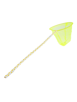 Сачок детский, бамбуковая ручка в горох 60 см, d=20 см, цвета МИКС, 2 штуки