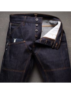 Джинсы =Brave Star= Die Hard Double Knee 14oz Hardline Japan Selvage Denim Jean