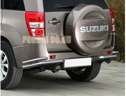 Защита заднего бампера d57/d42 уголки Suzuki Grand Vitara ( Сузуки Гранд Витара)
