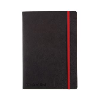 Блокнот Oxford Black&Red А5 72л с резинкой, твердая обложка, 400033673
