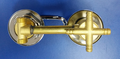 Смеситель для душевых кабин 4-и режимный 120 мм, под хомут